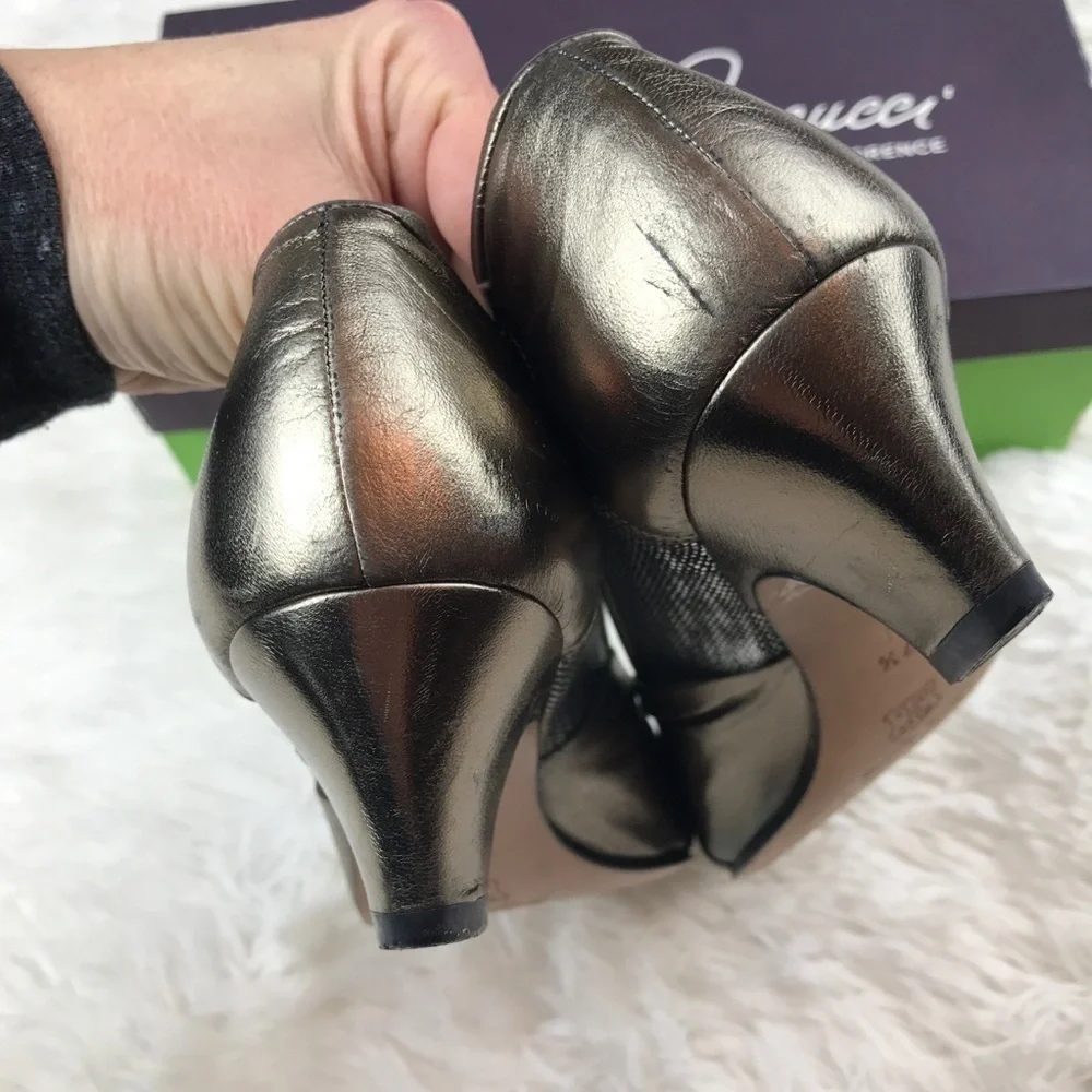 Vintage Sesto Meucci Italian Metallic Heels